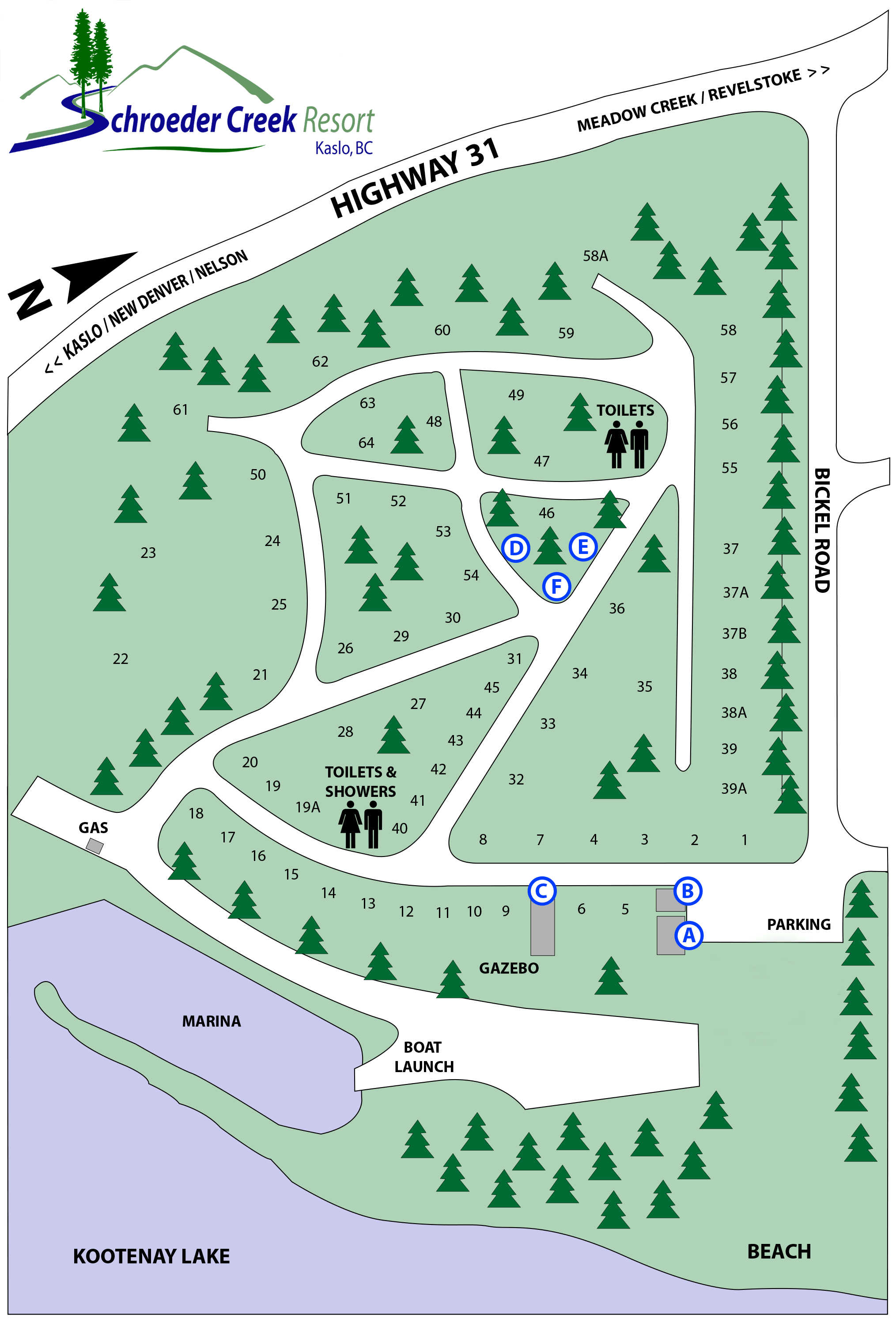 Schroeder-Creek-Resort-Campground-Map